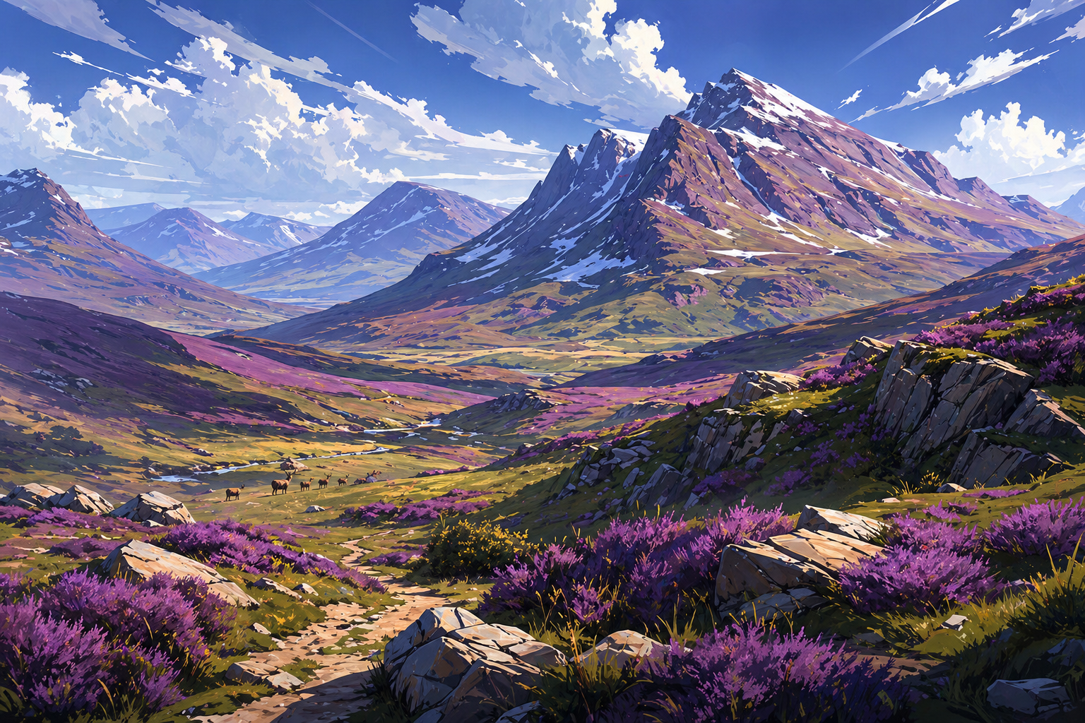 Alba landscape, a vista from the Ashborn game world